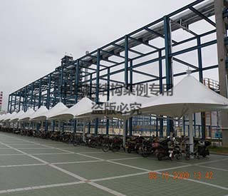 遼寧華錦通達(dá)化工廠(chǎng)膜結(jié)構(gòu)車(chē)棚