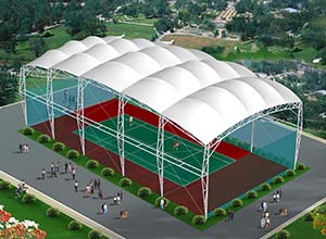 網(wǎng)球場膜結(jié)構(gòu)頂棚/雨棚/遮陽棚有什么優(yōu)點？