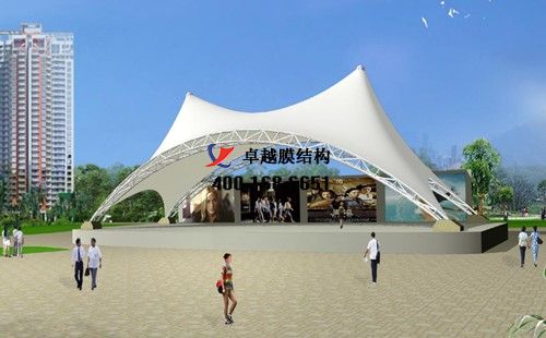 新密膜結(jié)構(gòu)看臺/主席臺【新密市振發(fā)耐火材料有限公司等】設(shè)計(jì)施工案例