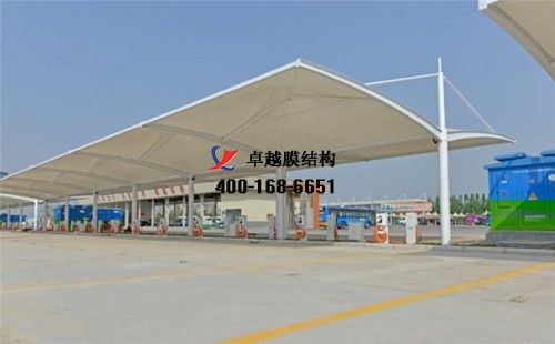 安陽膜結(jié)構(gòu)充電站樁車棚【安陽鋼鐵股份有限公司等】工程設計施工案例