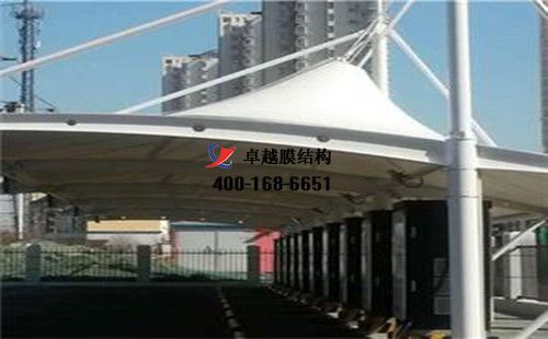 林州膜結(jié)構(gòu)充電站樁車棚【林州重機集團股份有限公司等】工程設計施工案例