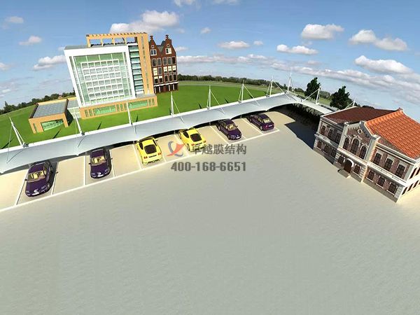昆明膜結(jié)構(gòu)車棚【甘南州科瑞乳品開發(fā)有限公司等】設計施工案例