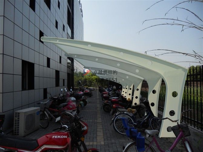 通遼膜結(jié)構車棚【通遼市宏源硅砂有限公司等】設計施工案例