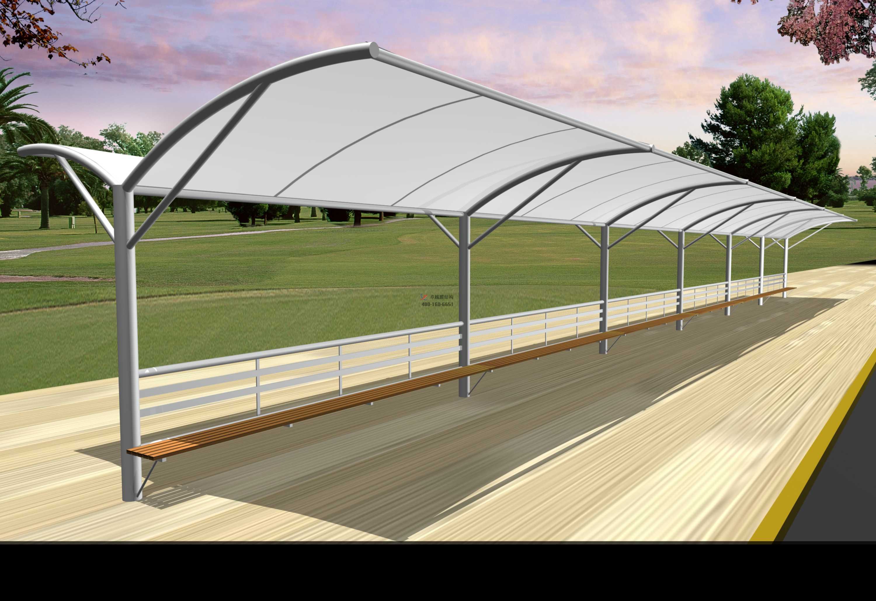 赤峰膜結(jié)構車棚【赤峰永成建設集團有限公司等】設計施工案例