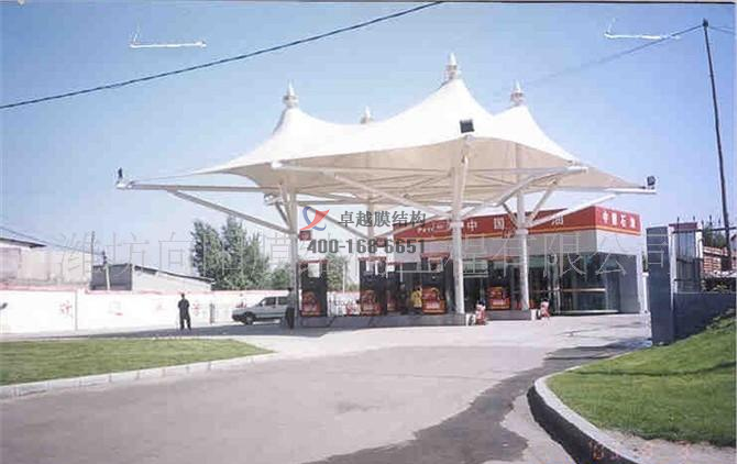  朔州【中石油中石化】膜結(jié)構(gòu)加油站頂棚、罩棚設(shè)計施工案例