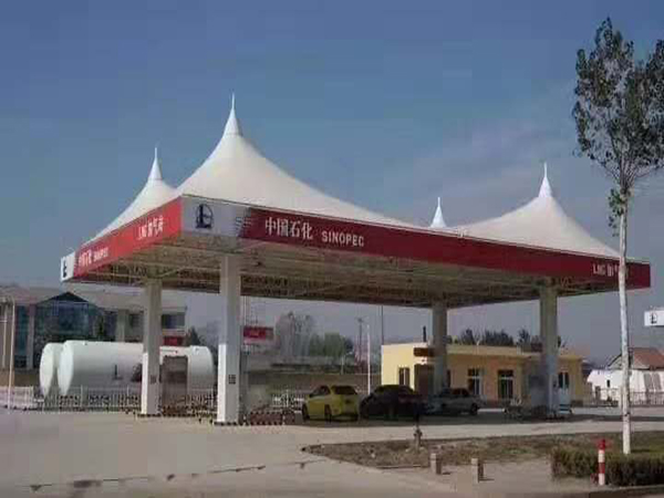 廣州膜結(jié)構加油站雨棚/張拉膜罩棚【生產(chǎn)廠家】