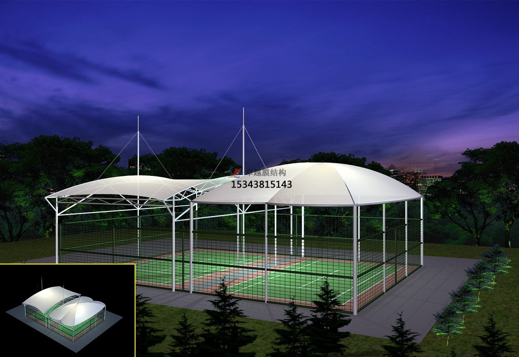 本溪籃球場膜結構罩棚設計公司/羽毛球/網(wǎng)球場罩棚【生產廠家】 　　