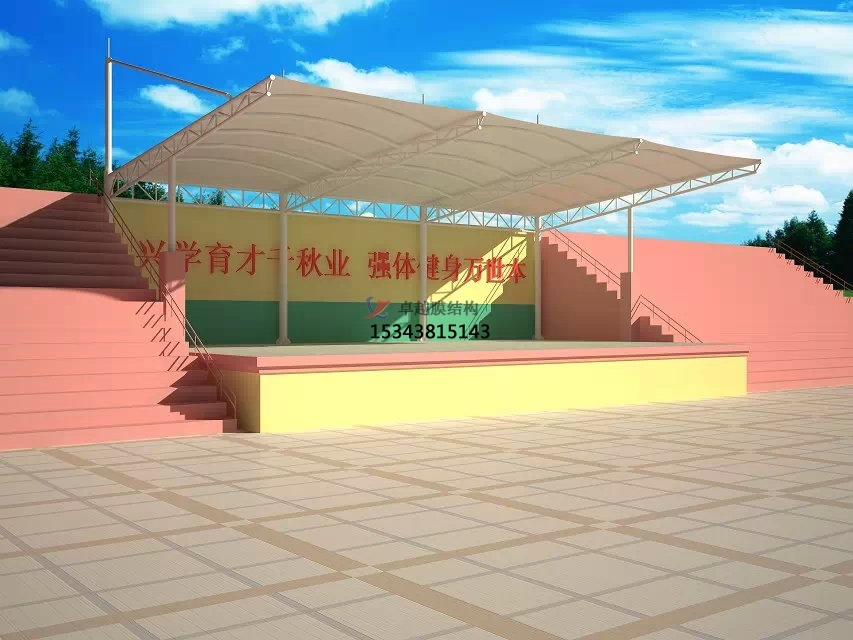 黑龍江<font color='red'>膜結(jié)構(gòu)看臺</font>【施工圖片】