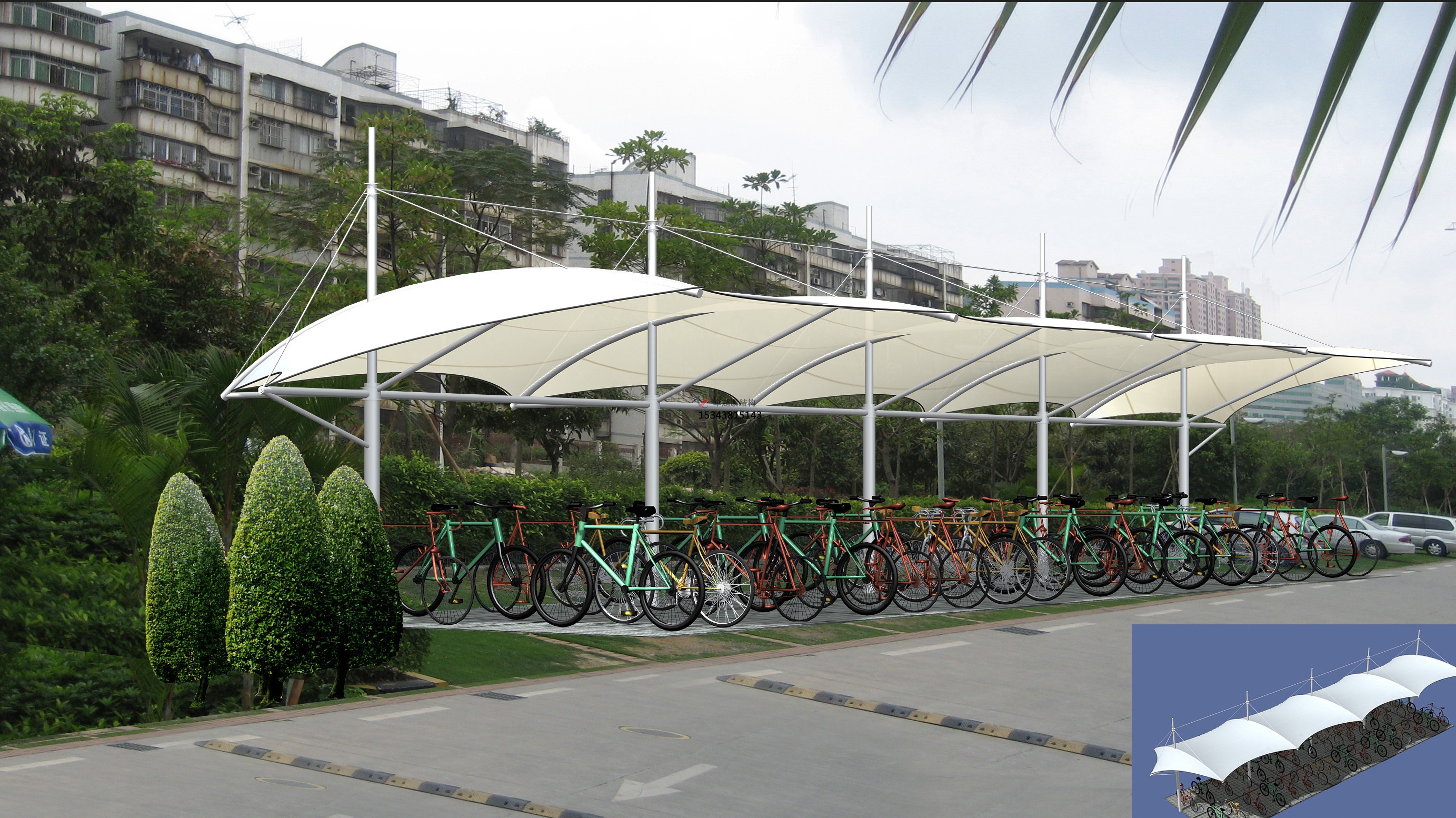 德陽市膜結(jié)構雨棚工程設計施工案例