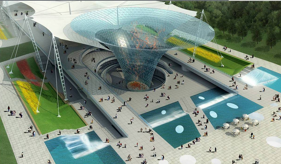 濟(jì)寧膜結(jié)構(gòu)地下車(chē)庫(kù)入口【施工案例】